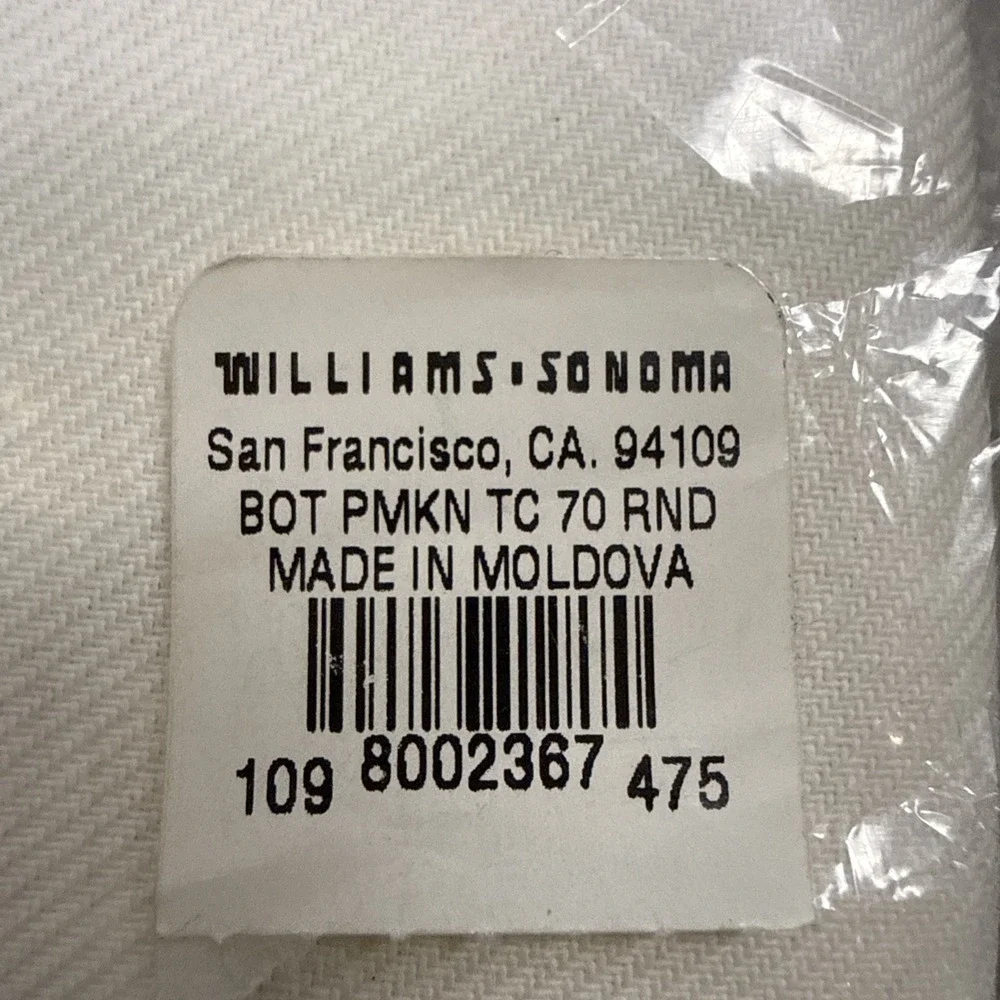 Williams Sonoma Heirloom Botanical Pumpkin Tablecloth Multicolor Round 70